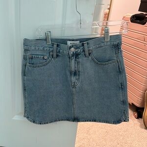 Pistols Mid-Rise Denim Skirt